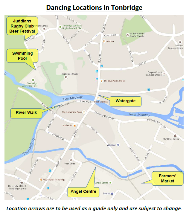 [Map of dancing locations]